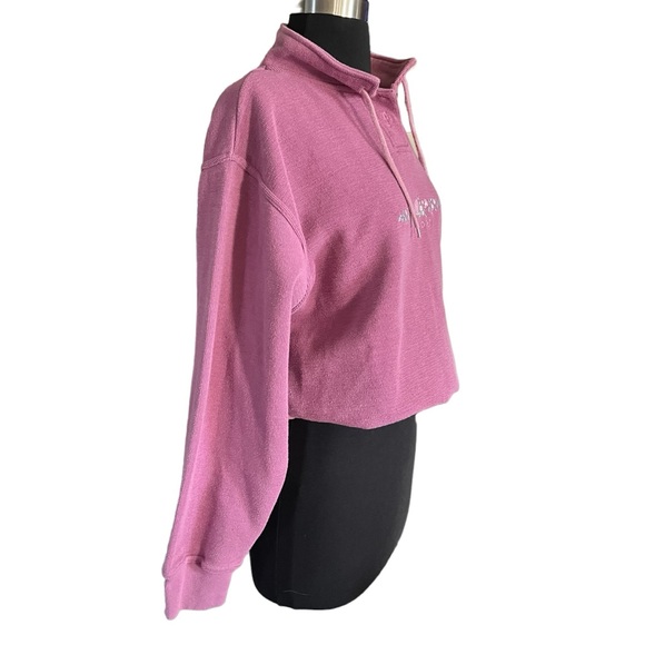 Vintage NEWPORT 1/4 button mock neck sweatshirt embroidered Cuffy’s Resortwear L - Picture 4 of 12